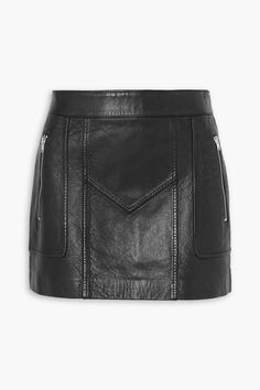 Stitched Together, Leather Mini Skirts, Skirt Leather, Leather Mini, Isabel Marant, Zip Pockets, Womens Bottoms, Mini Skirt, Fitness Models