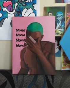 Frank Ocean Painting Canvas Easy, Frank Ocean Album Cover Painting, Frank Ocean Blond Painting, Blond Painting Frank Ocean, Cartoon Canvas Painting Ideas Wall Art, Frank Ocean Inspired Painting, Frank Ocean Canvas Painting, Frank Ocean Inspired Art, Frank Ocean Art Painting