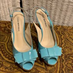 Nwt Via Spiga Sling Back Heels In A Light Aqua Blue. These Are Beautiful Shoes With A Cute Bow Over Peep Toes! Great Addition For The Summer! Size 7 M Heel 4 1/2” 1132 Blue Slingback Heels With 4-inch Heel, Blue Slingback Pumps With Open Heel For Spring, Blue Slingback Pumps For Spring, Blue Open Toe Slingback Pumps For Party, Blue Slingback Pumps With Round Toe For Party, Blue Open Toe Slingback Pumps For Evening, Blue Slingback Heels For Formal Occasions, Chic Blue Open Toe Slingback Pumps, Blue Slingback Pumps For Summer Formal Events