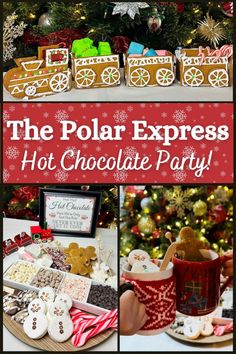 This week, we enjoyed a hot chocolate party themed to The Polar Express! Polar Express Snack Ideas, Polar Express Themed Dinner, Polar Express Snacks For Kids, Polar Express Themed Food, Polar Express Snacks, Polar Express Theme Party, Polar Express Food Ideas, Polar Express Party Ideas, Polar Express Kid