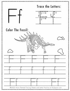 Free Dinosaur Themed Letter F Tracing Worksheet - Get your little ones excited about learning the letter F with these adorable and FREE printable Dinosaur-themed tracing pages! Perfect for preschoolers and toddlers, this set includes upper and lowercase letter tracing to enhance their handwriting skills. Teach while having fun! #letterF #tracingpages #dinosaurtheme #printables #preschoolactivities #toddleractivities
​
​ F Tracing Worksheets, Letter F Tracing Worksheets, Letter F Tracing, Letter F Worksheet, Alphabet Chart Printable, Letter Tracing Printables, Alphabet Chart