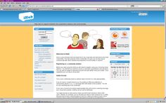 a computer screen shot of a web page with an image of two people on it