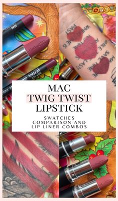 A complete review of the MAC Twig Twist lipstick with swatches, possible lip liner combos and comparison with Twig, Mehr, and Sweet Deal!
-
-
-
-
mauve mac lipstick swatches - matte mac lipstick shades for fair skin olive skin medium skin - best mac lipstick colors - mac macximal silky matte lipstick swatches - mac macximal twig twist lipstick swatch