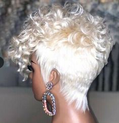 Fashion Blonde Short Curly Wigs Blonde Loose Curly Afro Pixie Cut Wigs for Women | eBay Curly Pixie Cut, Hairstyles Mens, Quick Weaves, Stylish Short Hair, Curly Pixie Cuts, Fashion Hairstyles, Curly Bob Wigs, Curly Pixie, Short Curly Wigs