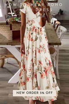 This Elegant Maxi Dress Doesn't Need Too Much Decorations. The Sundress Is Easy To Pair With High Heels, Sandals, Wedges, Grab A Shoulder Bag Or A Clutch, And You Are Ready For A Cocktail, Wedding, Party, Dating, Shopping, Beach. New order 5% off and free shipping order over $49+ Dress For Mother, Lace Beach Dress, Floral Print Long Dress, Print Long Dress, Country Casual, Casual Short Sleeve Dress, Floral Print Dress Long, Cold Shoulder Lace, Brocade Dresses