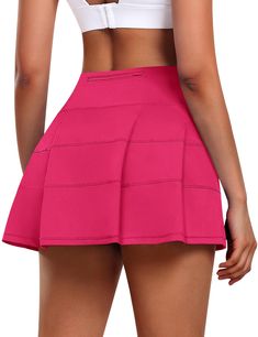 PRICES MAY VARY. Pleated Tennis Skirt>>> JoyGirl pleated back active skort is designed for comfort, style & movement. Our tennis skorts for women is designed 2-in-1 Skort with breathable shorts. Pleated panels at the back make you more charming, breathable shorts keep you cool and comfy during doing sports Athletic Skorts with 3 Pockets>>> This ladies tennis skirt is designed with 3 pockets, helps to release your hands when you doing sports. The pleated skorts skirts for women Pink Skirt With Built-in Shorts, Pink Skirted Tennis Skirt For School, Sports Mini Skirt With Pockets, Pink Tennis Bottoms For Summer, Pink School Tennis Skirt, Sporty School Skirt For Spring, Pink Stretch Mini Skirt With Pockets, Stretch Lined Tennis Skirt For School, Skirted Tennis Skirt With Pockets