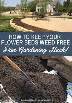 Raising Flower Beds, Backyard Flowerbed Ideas, Home Flower Beds Front Yards, Flower Beds Along House Foundation, Flower Beds By Driveway, Border Flower Bed Ideas, How To Keep Weeds Out Of Landscaping, Flower Bed In Middle Of Yard, Flower Bed Makeover On A Budget