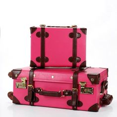 Carrylove Women Spinner Retro Suitcase Set 20 24 inch Trolly Bag Vintage Luggage With Wheels  -  GeraldBlack.com Spinner Luggage Sets, Suitcase Set, Spinner Luggage, Vintage Luggage, Synthetic Materials, Leather Luggage, Luggage Sets, Synthetic Leather, Sale Items