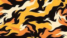 an orange and black tiger print background