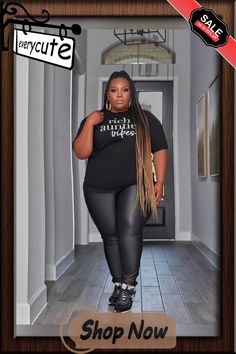 Letter Print Short Sleeve Plus Size Black T Shirts Black T Shirts, Plus Size Black, 1 Million, Letter Print, Women's Style, Printed Shorts, Black Tshirt, Gq, Letter Prints