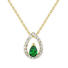 Floating pear shaped emerald and diamond Pendants. Luxury Yellow Gold Teardrop Emerald Necklace, Diamond Emerald Necklace, Pear Shaped Pendant, Diamond Pendants, Emerald Pendant, Emerald Necklace, Emerald Jewelry, Gems Jewelry, Diamond Pendant