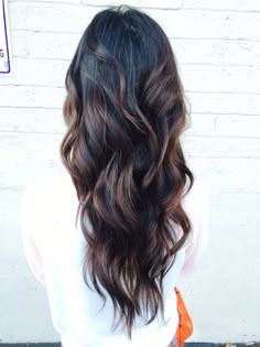 Platted Hair, Balayage Hair Dark Black, Ombre Hair Color For Brunettes, Black Hair Balayage, Mermaid Waves, Tousled Hair, Black Hair With Highlights, Balayage Hair Dark, Fall Hair Color For Brunettes