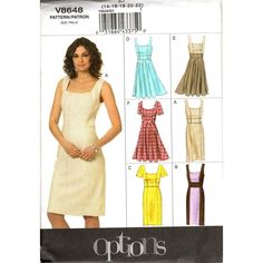 a woman's dress and top sewing pattern