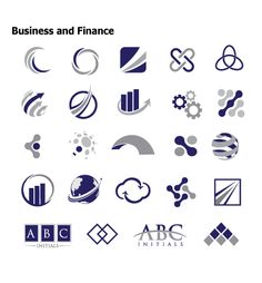 business and finance icons set on white background