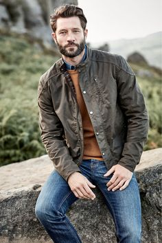 Outdoorsmen Style, Pnw Style, British Style Men, Outdoorsy Style, Define Your Style, Biker Jacket Men, Waxed Cotton Jacket, Biker Jackets