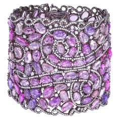 18kt white gold bracelet featuring 155.51 cts of unheated pink sapphires and 10.00 cts of round diamonds (C.Dunaigre Certified) Diana M. is a leading supplier of top-quality fine jewelry for over 35 years. Diana M is one-stop shop for all your jewelry shopping, carrying line of diamond rings, earrings, bracelets, necklaces, and other fine jewelry. We create our jewelry from gemstones and diamonds of the highest quality (GIA certified) as well as the highest quality of gold and platinum to delive Modern Bracelets, White Gold Bracelet, Expensive Jewelry, Jewelry Shopping, Sapphire Diamond, Pink Sapphire, Amazing Jewelry, Diamond Rings, Diamond Bracelet