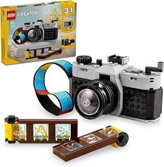 the lego camera is set up with its accessories