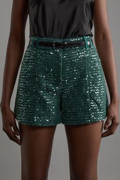 Turn Heads In Our Shorts, Made With Tweed Fabric, Accented With Sparkling Sequins. The Fit Skims The Curves, While The High Waistline Ensures Optimal Comfort. Styles Well With A Shirt And Strappy Heels Or Pointed Toe Shoes For A Statement Occasion Look, Perfect For Parties And Date Nights. Tailored Sequin Tweed Shorts High Quality Tweed Fabric With Sequin Details Comfortable, High Waistline Double Belt Loop Detailing Flattering Straight Leg Silhouette Petite Work Outfits, Petite Wedding Guest Dresses, Plus Size Workwear, Double Belt, Style Bundle, Tweed Shorts, Tall Dresses, Outfits Petite, Petite Coat