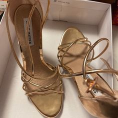 Gold Heels Never Worn With Box Gold Heels Short, Hoco 2024, Heels Short, Shoes Steve Madden, Steve Madden Heels, Gold Heels, Steve Madden Shoes, Brown Gold, Shoes Women Heels