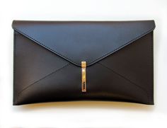 Leather envelope clutch bag Handmade black clutch by erikasleather, $98.00 Clutch Design, Leather Envelope Clutch, Black Envelopes, Real Leather Handbags, Envelope Clutch Bag, Leather Envelope, Black Leather Clutch, Clutches For Women, Black Clutch