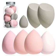 PRICES MAY VARY. Latex Free and Vegan Makeup Sponge - For Powder, Cream or Liquid Application Adopting non-latex & non-allergic material,Dip powder products, such as foundation, loose powder etc., in which case directly stain and then flutter on your face when use the makeup sponges dry. Elegant PinkColor-Beautiful makeup sponges, you will love this 3 different Pink color. Easy carry Package-Unique Sponge bottle ,easy to storage. Wet and dry use, blending sponge turns bigger when wet, dab it eve Elf Concealer, Makeup Brush Cleaning Mat, Eyelash Perm Kit, Face Blender, Powder Concealer, Makeup Blender Sponge, Makeup Sponges, Flawless Makeup Application, Blending Sponge