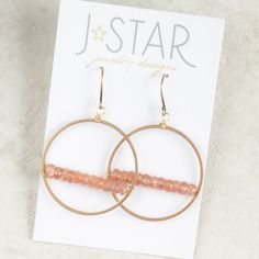 Linear Gemstone Circle Earrings – jstarjewelrydesigns Gemstone Clay Earrings, Gemstone Beaded Earrings, Gemstone Earrings Diy, Earring Tips, Framed Jewelry, Metal Jewelry Making, Diy Leather Earrings, Wire Jewelry Making, Diy Earring