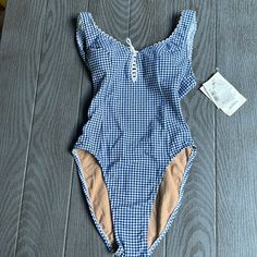 Made In The Usa - Cute Gingham Print . Daffy Brand 9/10. New With Tags . I Have Many Others In My Closet . One Pieces & Bikinis ! Gingham One Piece Swimsuit, Pretty One Piece Swimsuit, One-piece Gingham Swimwear For Summer, Summer Gingham One-piece Swimwear, Spring Gingham One-piece Swimwear, Fitted Gingham Sleeveless Swimwear, Fitted Sleeveless Gingham Swimwear, 80s Swimwear, Magical Closet