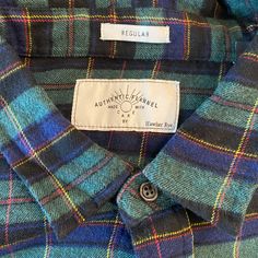 Super Soft Flannel In A Classic Blue And Green Plaid. Classic Cut, New With Tags! Blue Relaxed Fit Flannel Shirt For Winter, Blue Flannel Shirt With Relaxed Fit, Casual Blue Yarn-dyed Top, Casual Blue Yarn-dyed Shirt, Casual Blue Flannel Shirt, Blue Collared Flannel Top, Blue Flannel Top With Button Closure, Green Casual Flannel Tops, Carhartt Flannel