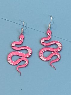 Snake Pink Moon Hearts & Stars Dangle Earrings Quirky Funky - Etsy Snake Pink, Pink Snake, Dangler Earrings, Pink Moon, Animal Earrings, Moon Stars, Hanging Wall Decor, Hippie Boho, Desi