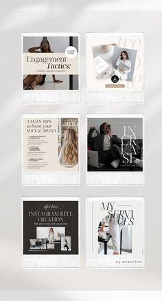 a series of brochures designed to look like an advertisement for women's clothing