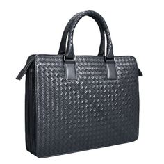 Upgrade your style with this sophisticated men's briefcase. Crafted with high-quality genuine leather, this elegant briefcase features an eye-catching plaid pattern. Designed with a soft handle strap, it offers comfort and convenience. With a secure zipper closure, this briefcase combines style and functionality seamlessly. Perfect for business occasions, this briefcase is a must-have accessory.Specifications Style: Business Size: 14 inches Place Of Origin: China (Mainland) Pattern Type: Plaid Origin: Mainland China Model Number: 3259-1 Material Composition: top layer cow leather Main Material: Genuine Leather Lining Material: Genuine Leather Item Width: 10cm Item Weight: 2kg Item Type: Briefcases Item Length: 38cm Item Height: 30cm Interior: Interior Slot Pocket,Cell Phone Pocket,Interior Luxury Briefcase With Top Carry Handle, Luxury Business Satchel In Square Shape, Luxury Square Satchel For Business, Luxury Handheld Briefcase For Office, Leather Handheld Satchel For Business, Business Square Satchel With Top Carry Handle, Black Square Briefcase For Business, Square Black Briefcase For Business, Black Leather Square Briefcase