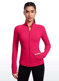 Butterluxe collection uses high-end fabric, engineered for luxurious comfort and made for all ways you move. This full-zip track jacket is super comfortable and breathable. Designed with thumb holes to keep sleeves in place and warm while you workout. Suitable for low-impact workouts or daily wear. Feature & Fitting: 
 Butterluxe collection 
 Designed for low-impact workouts or daily wear 
 Hip length, slim fit 
 4 pockets, thumb holes 
 Fabric: 
 Extremely soft, luxurious comfort and lightw Functional Track Jacket With Zipper For Gym, Fitted Track Jacket With Zipper For Sports, Half-zip Athleisure Track Jacket, Functional Gym Track Jacket With Zipper Closure, Functional Gym Track Jacket With Zipper, Fitted Solid Track Jacket With Moisture-wicking, Functional Stretch Track Jacket With Zipper Closure, Functional Track Jacket With Zipper Closure For Workout, Functional Track Jacket With Zipper For Workout