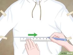 3 Ways to Cut a Hoodie - wikiHow How To Crop A Hoodie Diy, Cut Up Hoodie Diy, How To Crop A Hoodie, Cut Sweatshirt Diy, Crop Hoodie Diy, Cut Shirt Designs