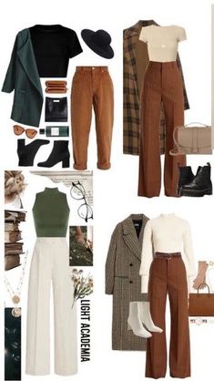 Boho Work Clothes Women, Boho Office Outfit Winter, Blazer Outfit Work Women, Winter Acedamia Outfits, Classic Overalls Outfit, Light Taupe Pants Outfit, Professional Earthy Outfits, Dark Academia Graduation Outfit, Sage Feminine Archetype Outfits