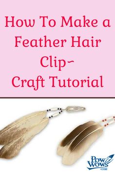 how to make a feather hair clip - craft tutorial for beginners by bow wow