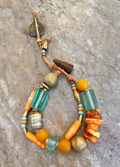 Hippie Boho Bracelet Baltic Amber, Ceramic and African Tribal Beads | eBay Beaded Boho Jewelry, Bohemian Chic Jewelry, Ceramic Bead Jewelry, African Inspired Jewelry, African Beads Necklace, African Bracelets, Bo Ho, Clay Things, Arm Jewelry