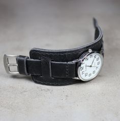 Leather watch strap Military of High quality. Compatible with watch case 18mm, 20mm, 22mm, 24mm. Paul Newman-like Black bund strap. The custom handmade leather cuff watch band is soft, comfortable, durable, sure to serve you for years and will definitely make your watch stand out from all the others. Immediately takes the shape of your wrist and looks stylish on your hand, emphasizing the beauty of your watch. -The strap has a black smoky color with a noble sheen with a vintage effect, will appeal to lovers of vintage style. -Watch bund band, designed and made by me from start to finish. I wanted the strap to be durable and comfortable so I chose distressed leather Crazy Cow. Leather from the legendary English manufacturer Charles F Stead. This is beautiful Premium Full grain Pull-Up, leat Vintage Black Watch With Leather Strap, Black Leather Strap Watch For Everyday Use, Vintage Black Watch Accessories With Leather Strap, Vintage Black Adjustable Watch Bands, Everyday Cuff Leather Watch Bands, Black Watch With Leather Strap For Everyday Use, Black Watch With Bracelet Strap For Everyday Use, Black Everyday Watch With Bracelet Strap, Classic Black Adjustable Watch Bands