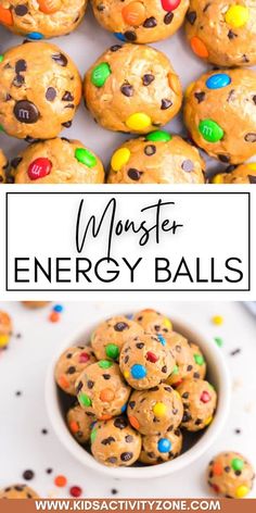 monster energy balls recipe with chocolate chips and m & m