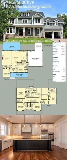 an open floor plan for a large house with lots of room and space to move around