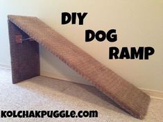 a diy dog ramp made out of cardboard