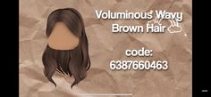 Cute Bloxburg Hair Codes Brown, Cute Brown Hair Roblox Codes, Aesthetic Roblox Brown Hair Codes, Bloxburg Brown Hair Codes, Bloxburg Rp