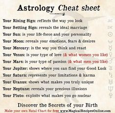 an astrology chart with the zodiac signs