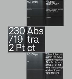 an advertisement for art gallerys with black and white typogramic type on it