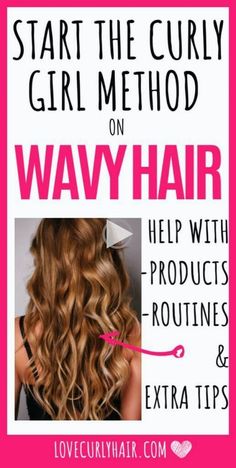 ▷Start The Curly Girl Method For Wavy Hair. Steps To Follow & Curly Girl Method Approved Product Recommendations For Wavy Hair. Shampoo...nditioner & Style!! Wavy Hair Guide, Wavy Girl Method Routine, Styling Natural Wavy Hair, Wavy Girl Method, Wavy Hair Shampoo, Curly Girl Method Products, Hair Steps, The Curly Girl Method, Wavy Hair Care