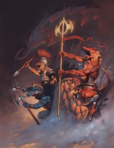 Barbarian Dnd, D D Races, Icewind Dale, Dnd Monsters, Splash Art, Fantasy Races, Dungeons And Dragons Characters, Dnd Characters, Fantasy Artwork