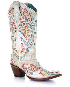 Cute Cowgirl Boots, White Cowboy Boots, Girl Boots, Wedding Boots, Corral Boots, Boot Companies, Cowboy Boots Women, Cow Girl