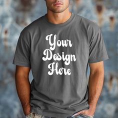 Man Model, Mockup Downloads, T Shirt Mockup, Men Model, Tshirt Mockup, Shirt Mockup, Grey Color, Design Store, Comfort Colors