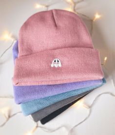 Embroidered Baby Clothes, Embroidery Beanie, Colour Run, Cool Beanies, Spooky Art, نظارات شمسية, Cute Embroidery