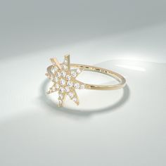 14k 10k 18k Solid Gold and Tiny Real Natural Diamonds Star Shaped Minimalist Celestial Statement Pinky Ring is available in Yellow White Rose Gold. Indulge in the beauty of the universe and adorn yourself with this ring, where diamonds and solid gold combine to create a piece that is as timeless as it is enchanting. The ring can be made with yellow, rose, or white gold, please choose your size from the dropdown menu options above. 𝐑𝐢𝐧𝐠 𝐃𝐞𝐭𝐚𝐢𝐥𝐬: ❥ Solid gold, available in 10, 14 & 18 k Classic 14k Gold Star-shaped Diamond Ring, Fine Jewelry Star-shaped Ring With Single Diamond, Dainty Star-shaped Yellow Gold Rings, 14k Gold Star-shaped Diamond Ring, Celestial Yellow Gold Star-shaped Diamond Ring, Stunning Diamond Rings, Celestial Ring, Rose Gold Band, Diamond Star