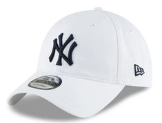 the new york yankees white on white team logo hat